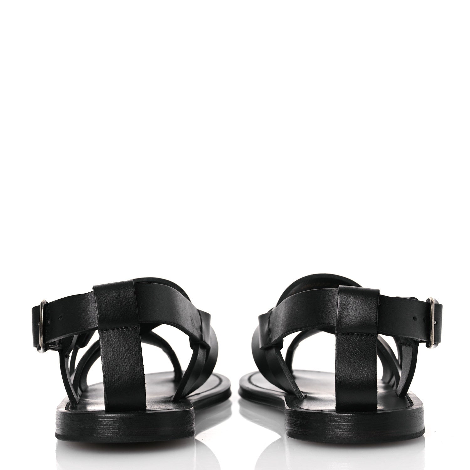 Saint Laurent Calfskin Pepe 05 Sandals 37 Black 6 of 13