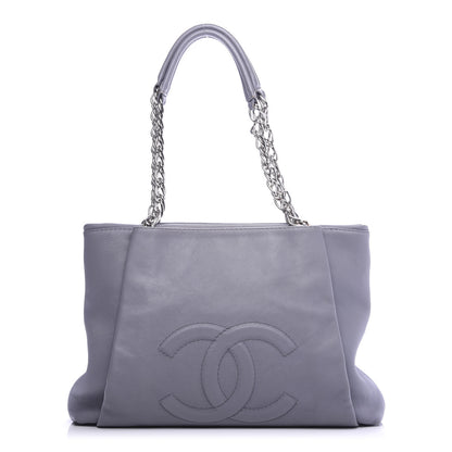 Chanel Caviar Large CC Tuck Tote Grey 1 of 11