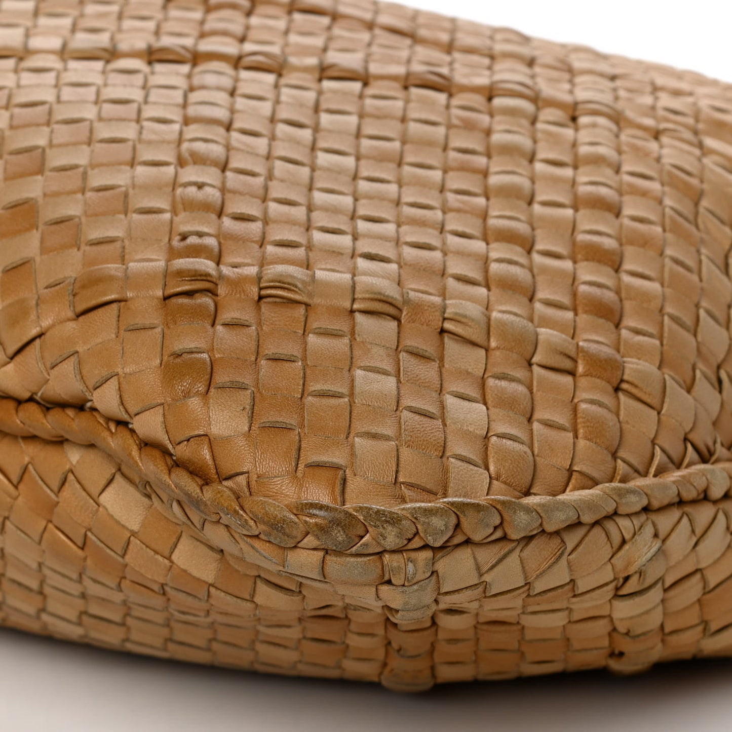 Nappa Intrecciato Maxi Nuvolato Veneta Hobo Paille