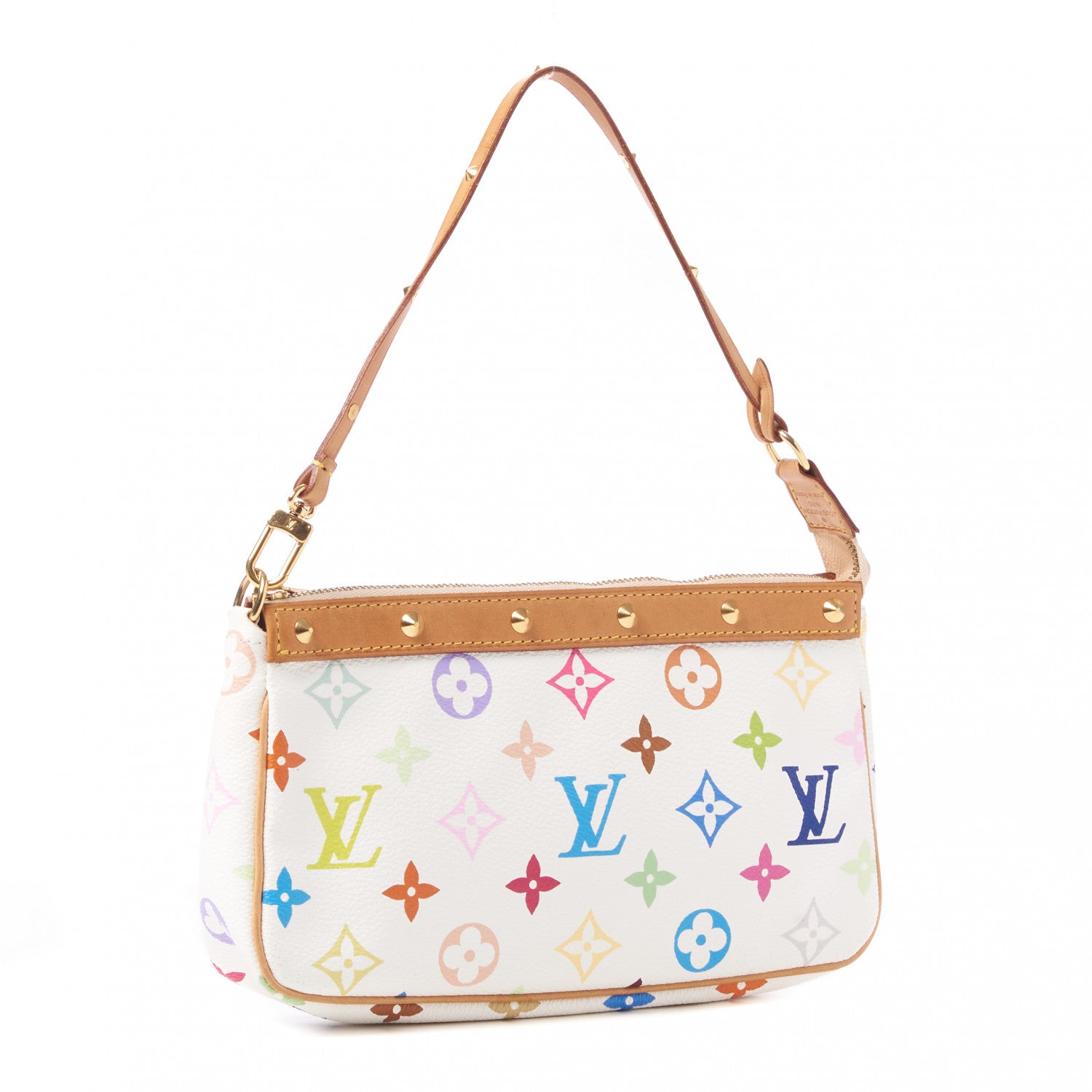 Louis Vuitton Monogram Multicolor Pochette Accessories White 2 of 7
