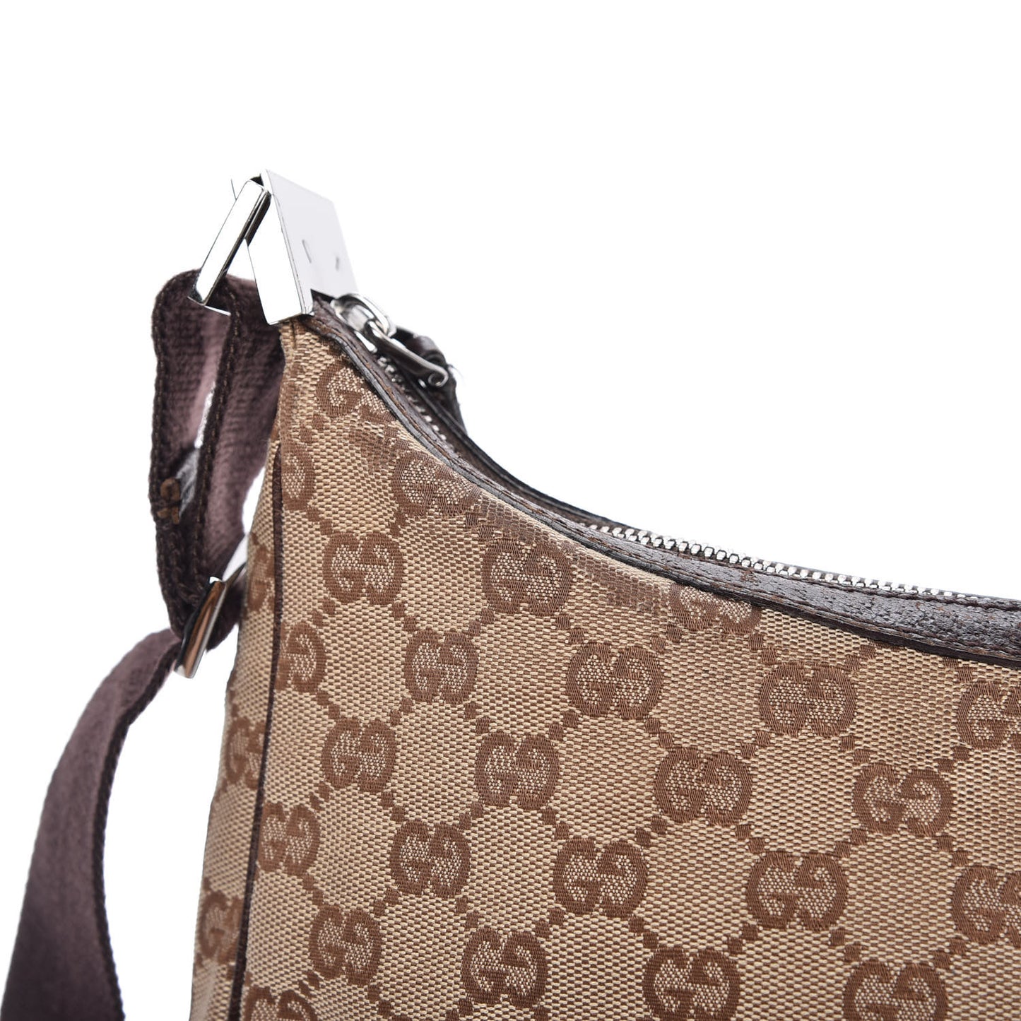 Monogram Medium Half Moon Hobo Dark Brown