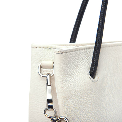 Balenciaga Calfskin Logo XXS Shopping Tote White 10 of 11
