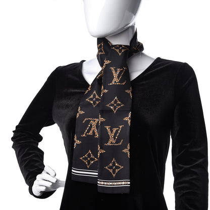 Louis Vuitton Silk Monogram Giant Jungle Bandeau Black 2 of 4