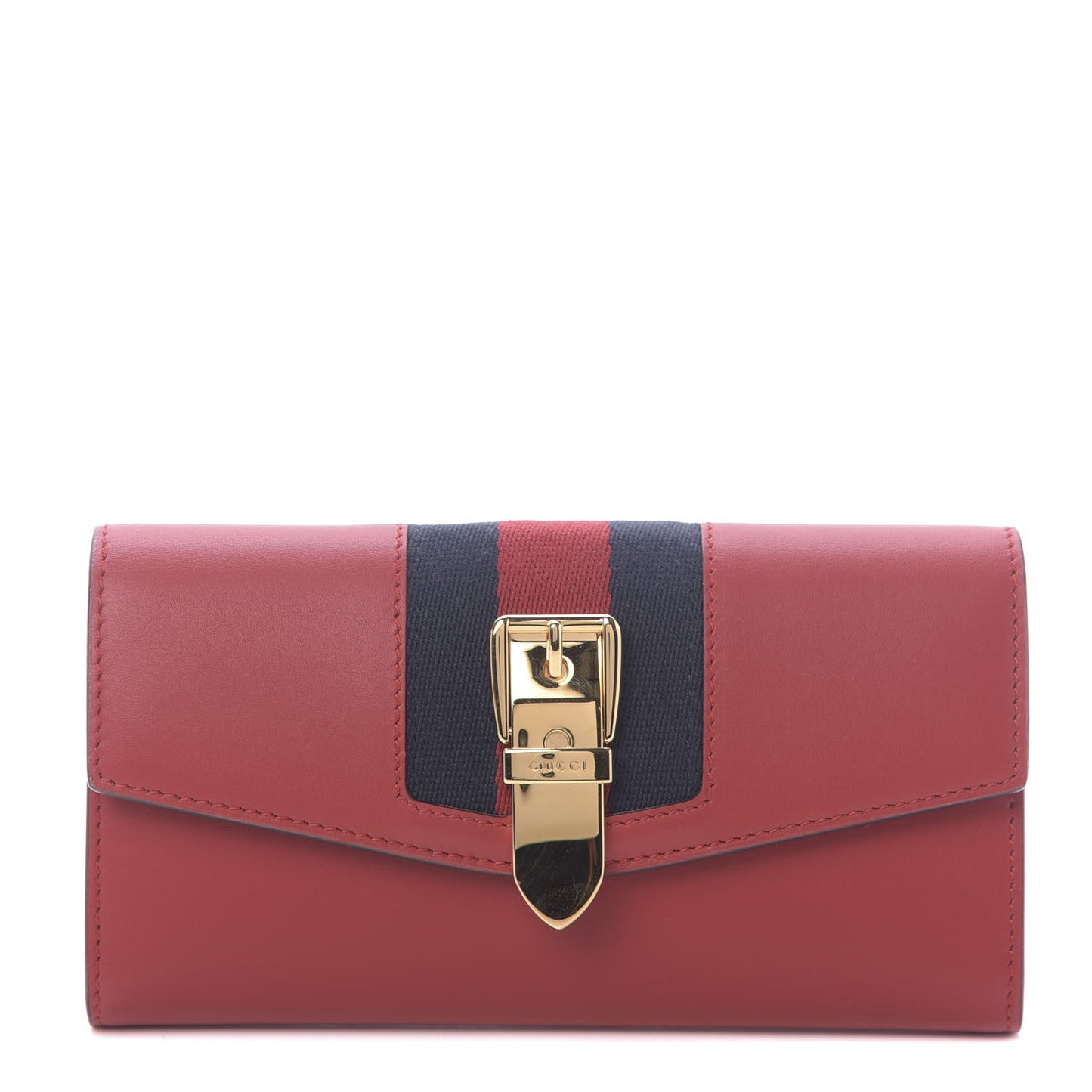 Calfskin Sylvie Continental Wallet Hibiscus Red