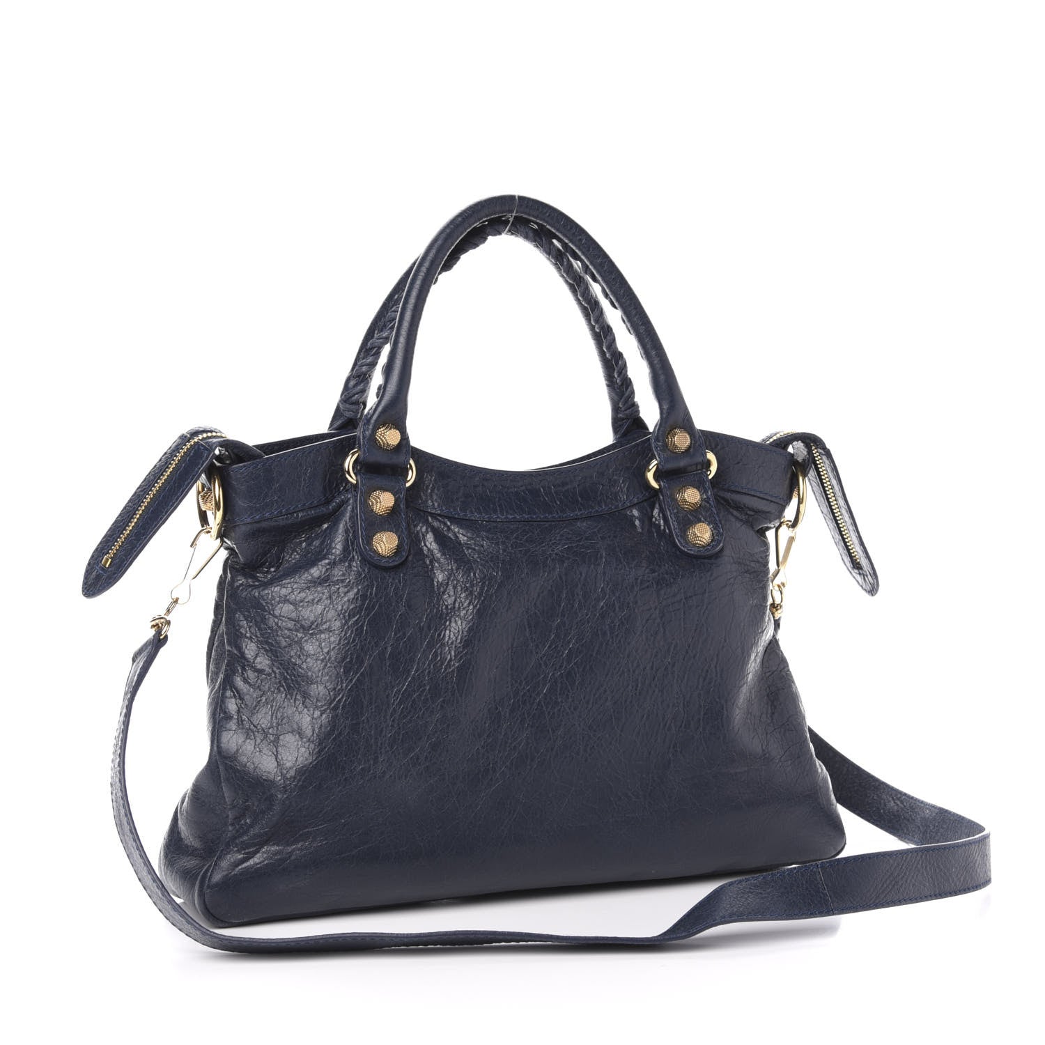 Balenciaga Agneau Giant 12 Gold Hardware Town Bleu Obscur 4 of 11