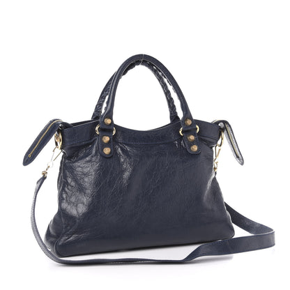 Balenciaga Agneau Giant 12 Gold Hardware Town Bleu Obscur 4 of 11
