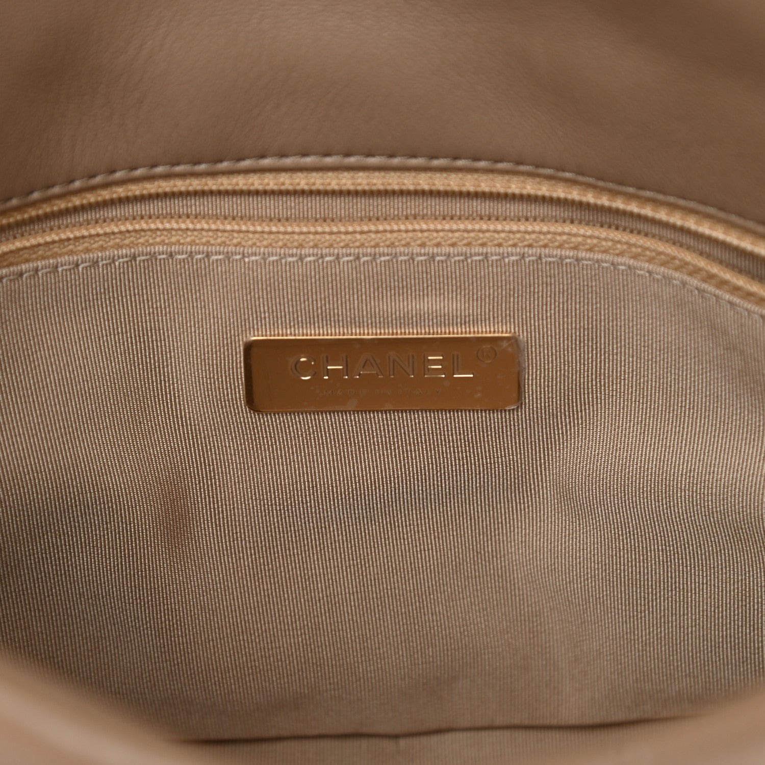 Chanel Lambskin Quilted Medium Chanel 19 Flap Dark Beige 6 of 11