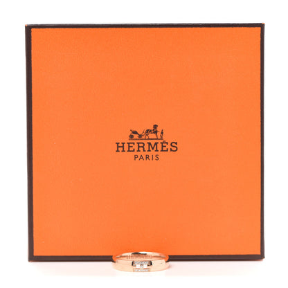 Hermes 18K Rose Gold Diamond Ever Herakles Wedding Band Ring 50 5.25 6 of 6