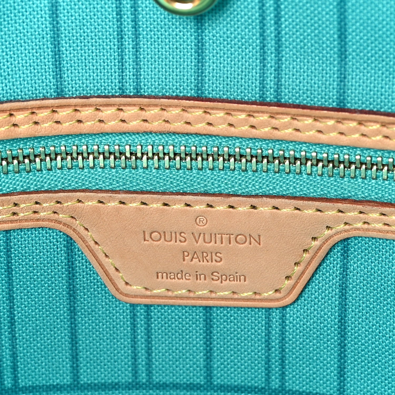 Louis Vuitton Monogram V Neverfull MM Turquoise 7 of 10