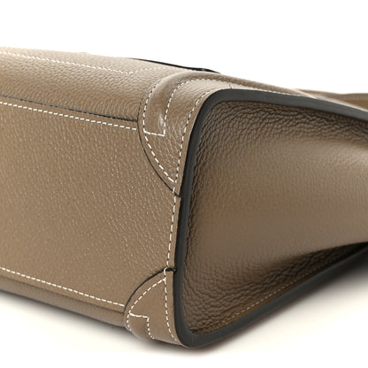 Celine Drummed Calfskin Nano Luggage Souris 10 of 11