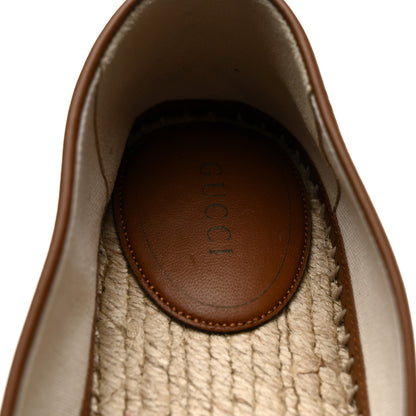 Gucci GG Supreme Monogram Horsebit Espadrilles 38 Camel Ebony Sundial 8 of 10