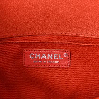 Chanel Caviar Stitched Medium Boy Flap Dark Orange 6 of 9