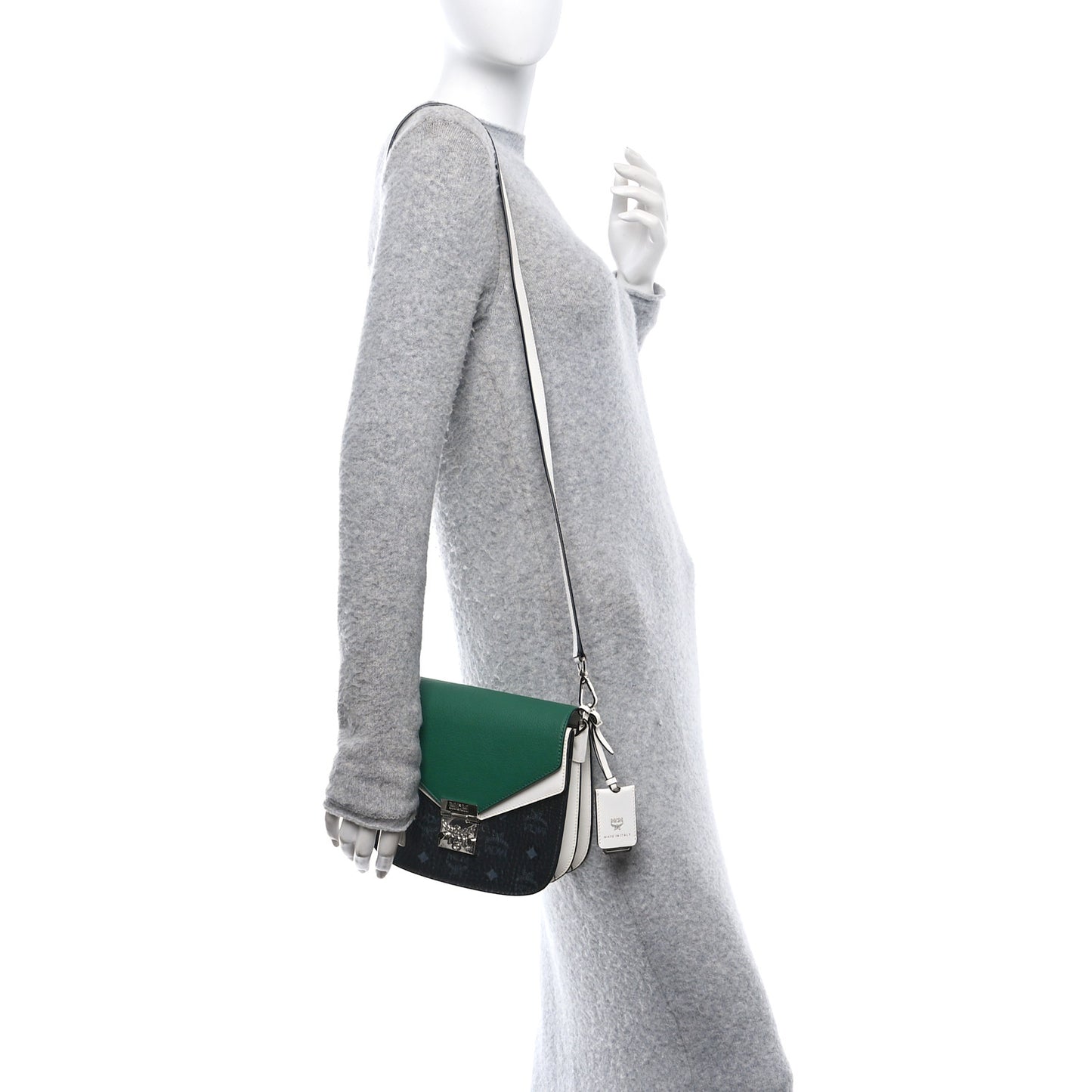Visetos Calfskin Small Patricia Crossbody Bag Eden Black