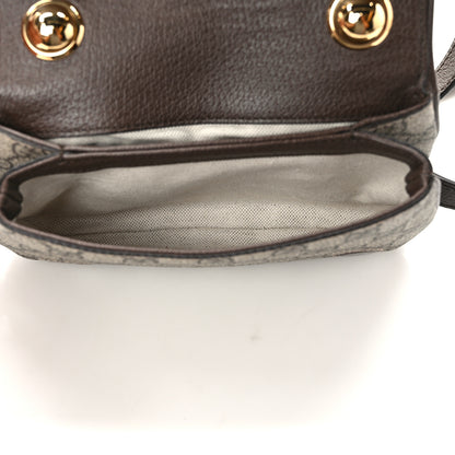 Gucci GG Supreme Monogram Textured Dollar Calfskin Mini Blondie Chain Shoulder Flap Bag Beige Ebony New Acero 5 of 8