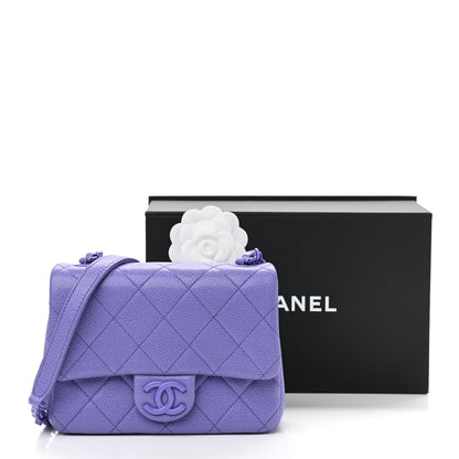 Chanel Caviar Quilted Incognito Mini Square Flap Purple 12 of 12