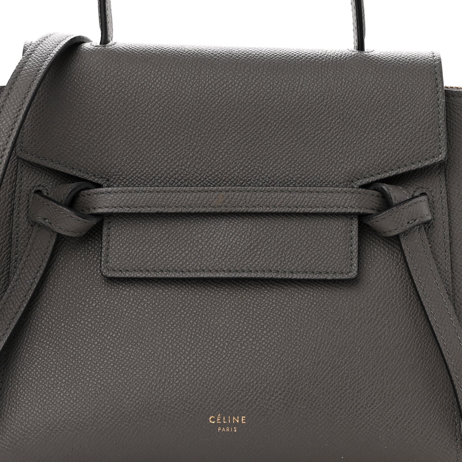 Celine Grained Calfskin Nano Belt Bag Grey 6 of 11