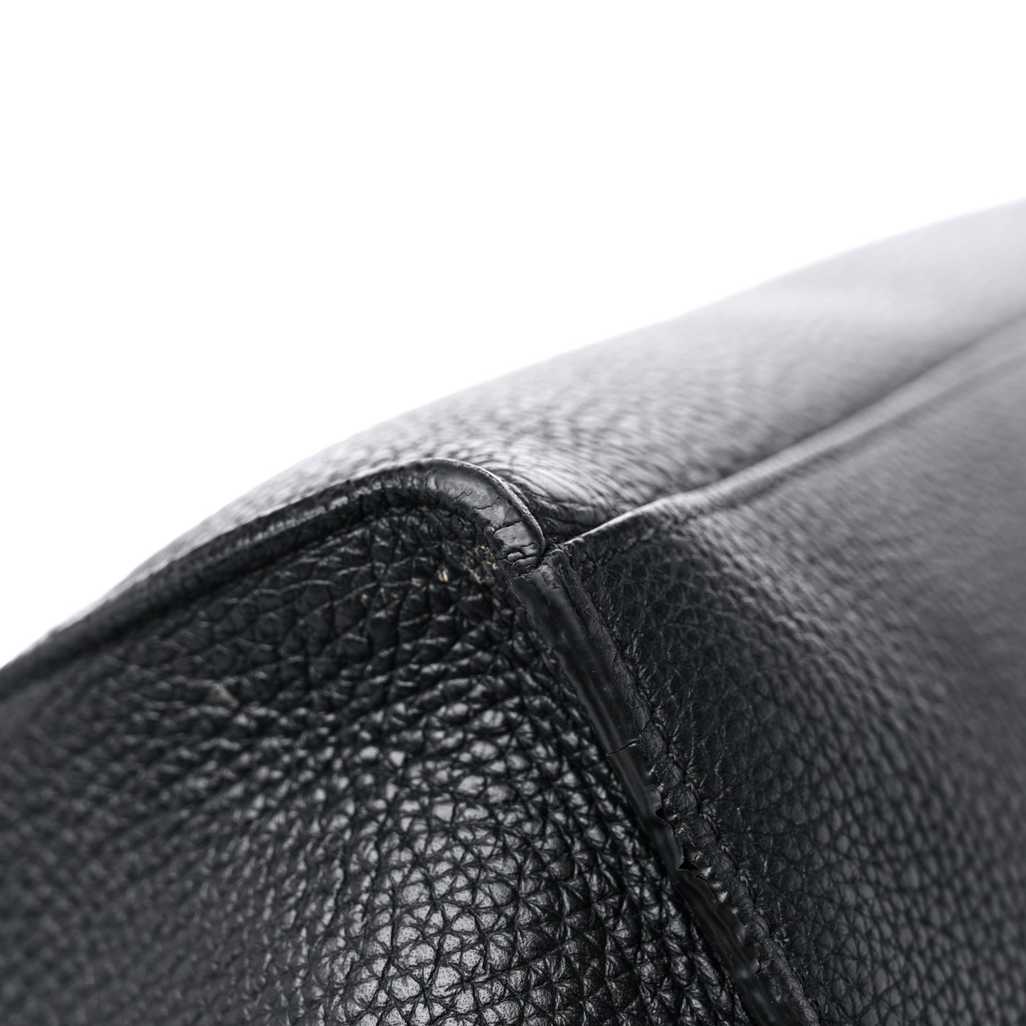 Supple Grained Calfskin Medium Big Bag Black