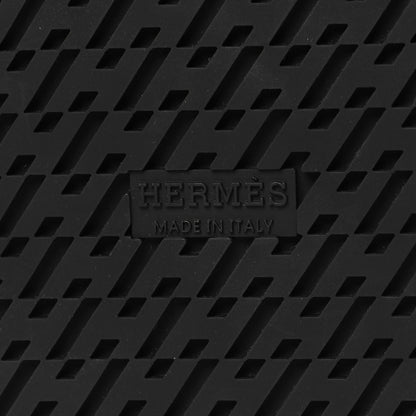 Hermes Calfskin Womens Chypre Sandals 37.5 Black 6 of 9