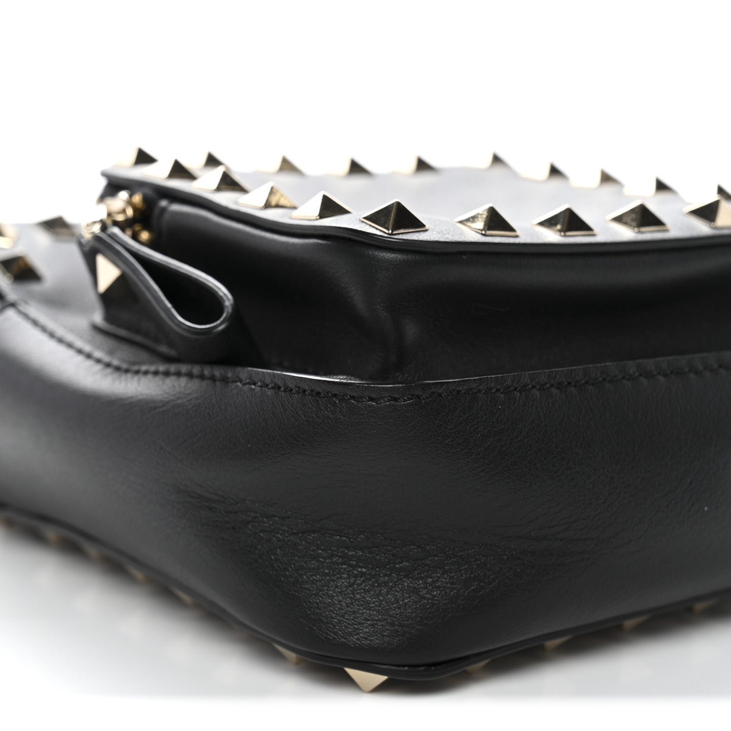 Calfskin Rockstud Crossbody Black