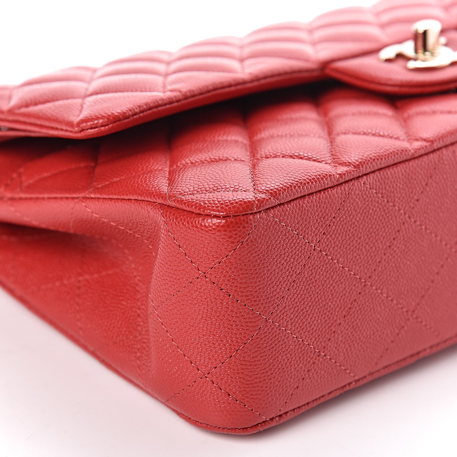 Chanel Caviar Quilted Medium Double Flap Red 9 of 11