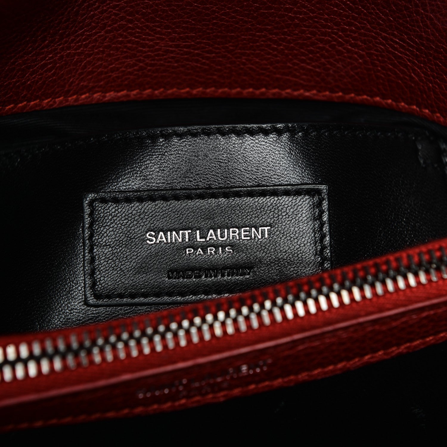 Saint Laurent Grained Calfskin Matelasse Chevron Monogram Medium College Bag Rouge 7 of 9