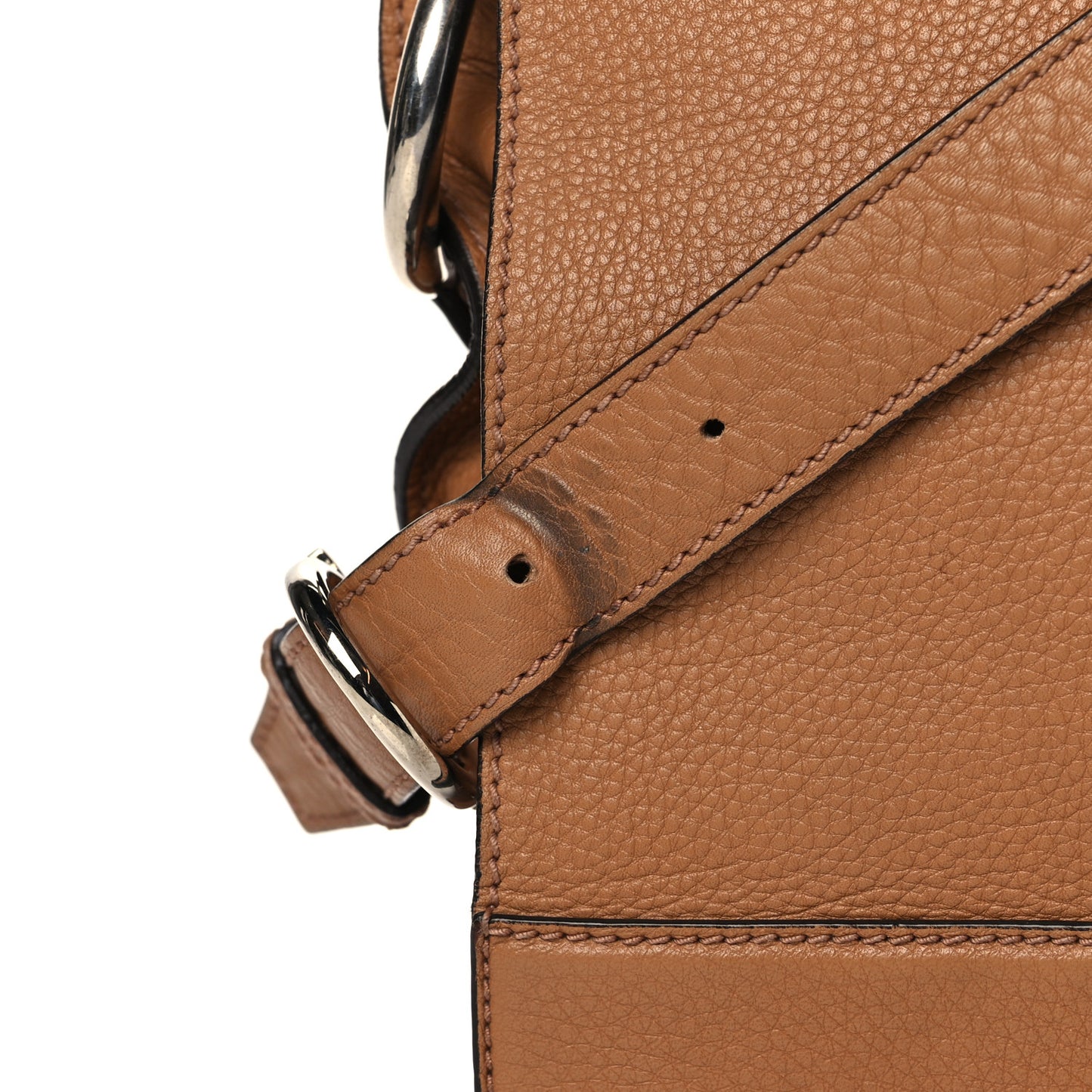 Calfskin Gancini Flap Shoulder Bag Brown