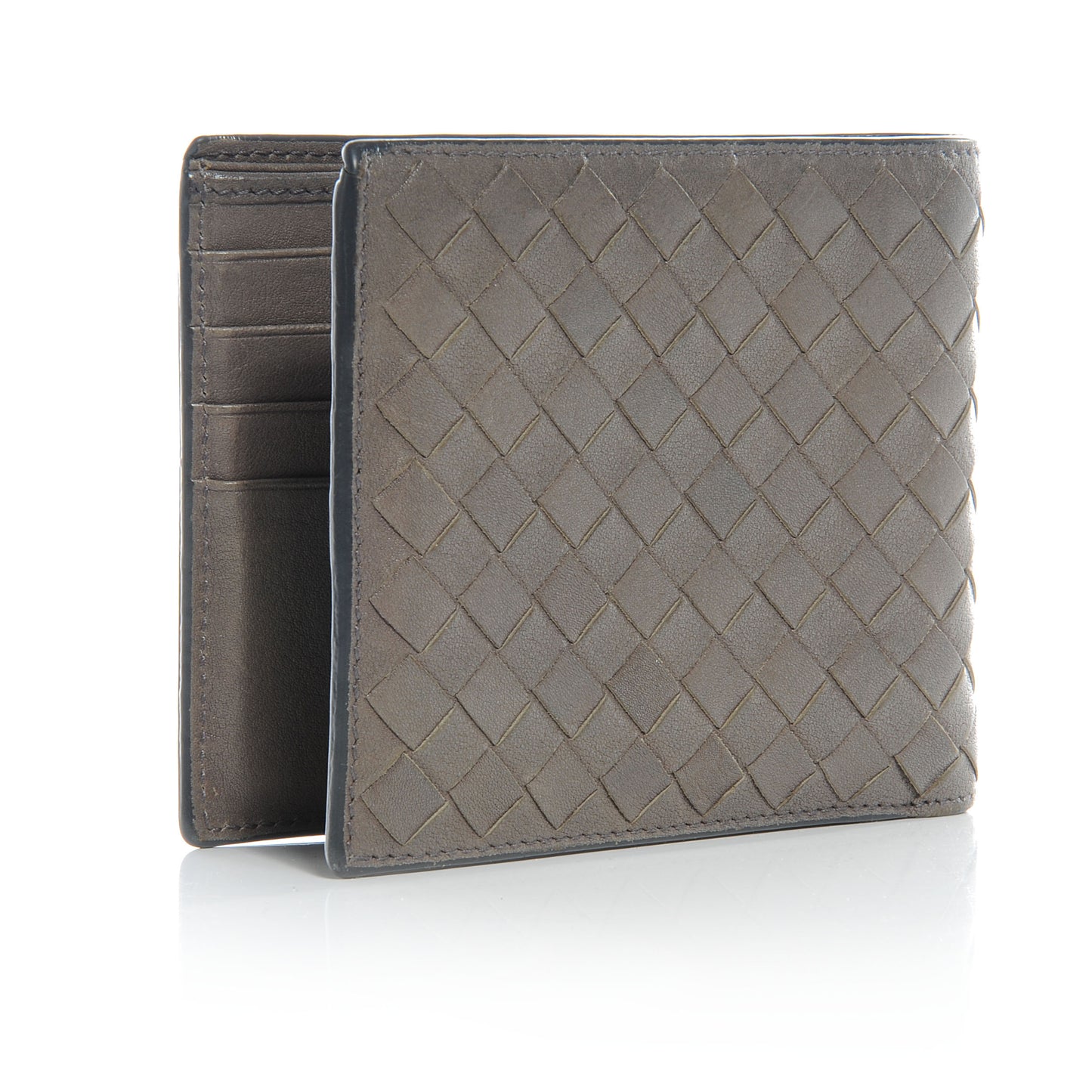 Nappa Intrecciato Mens Wallet Grey