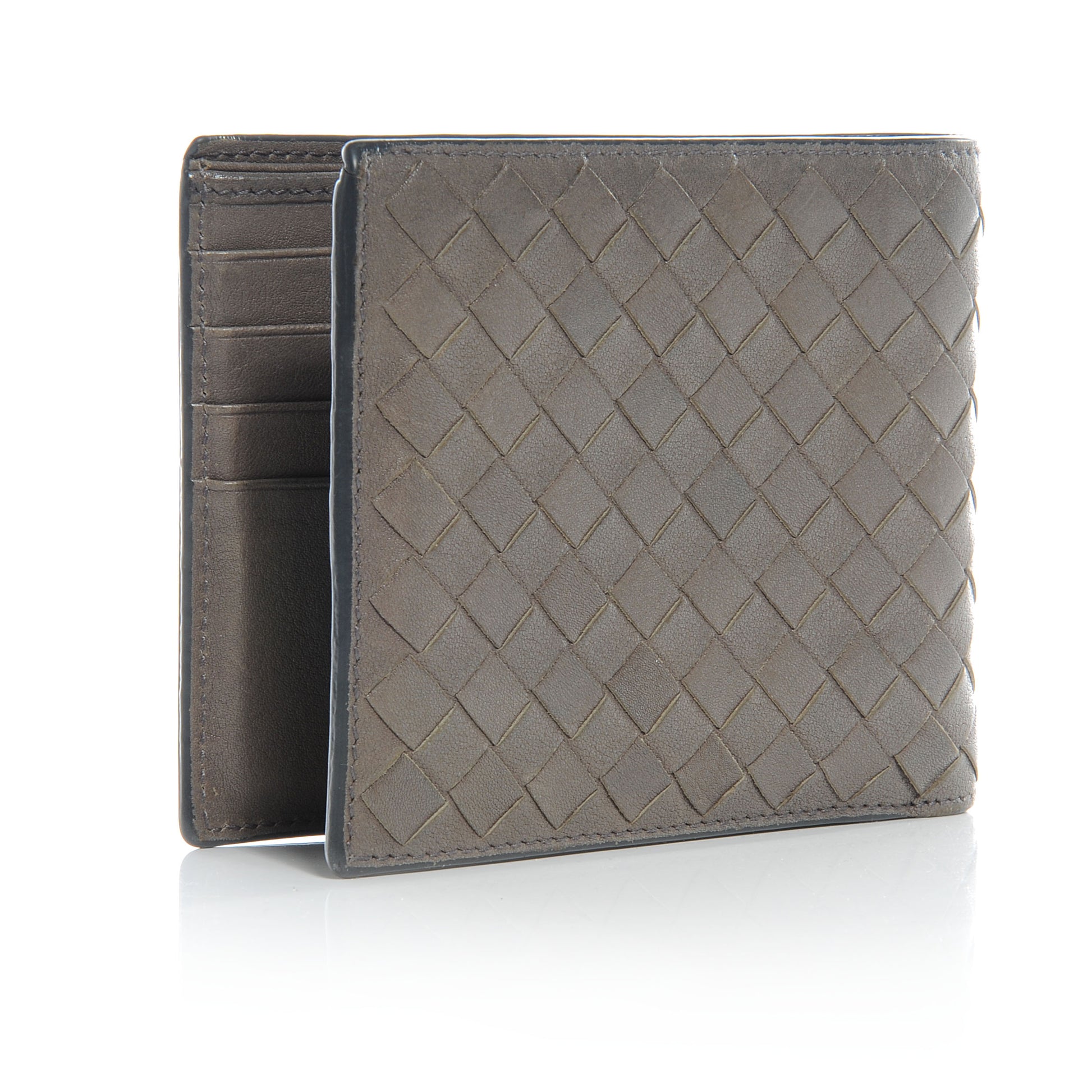 Bottega Veneta Nappa Intrecciato Mens Wallet Grey 3 of 9