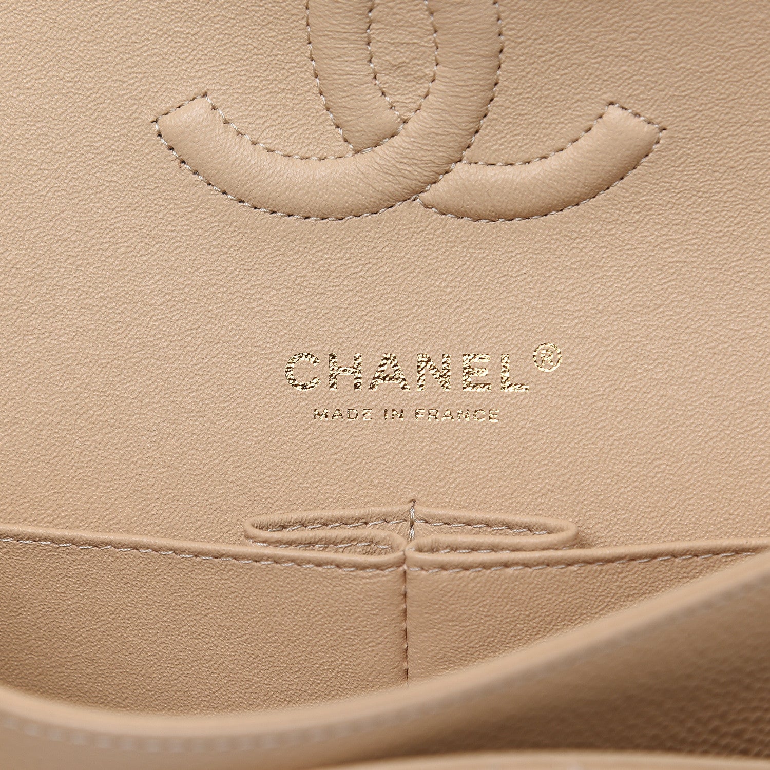 Chanel Caviar Quilted Medium Double Flap Light Beige 6 of 11