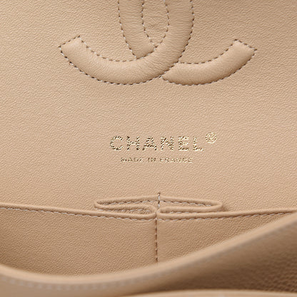 Chanel Caviar Quilted Medium Double Flap Light Beige 6 of 11