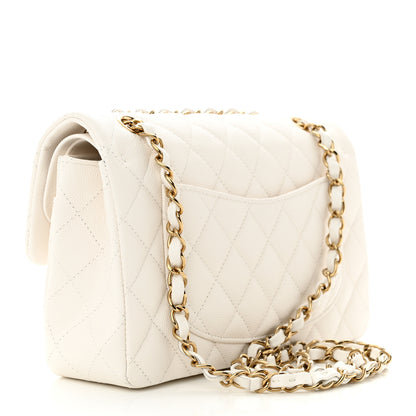 Chanel Caviar Quilted Small Double Flap White 3 of 11