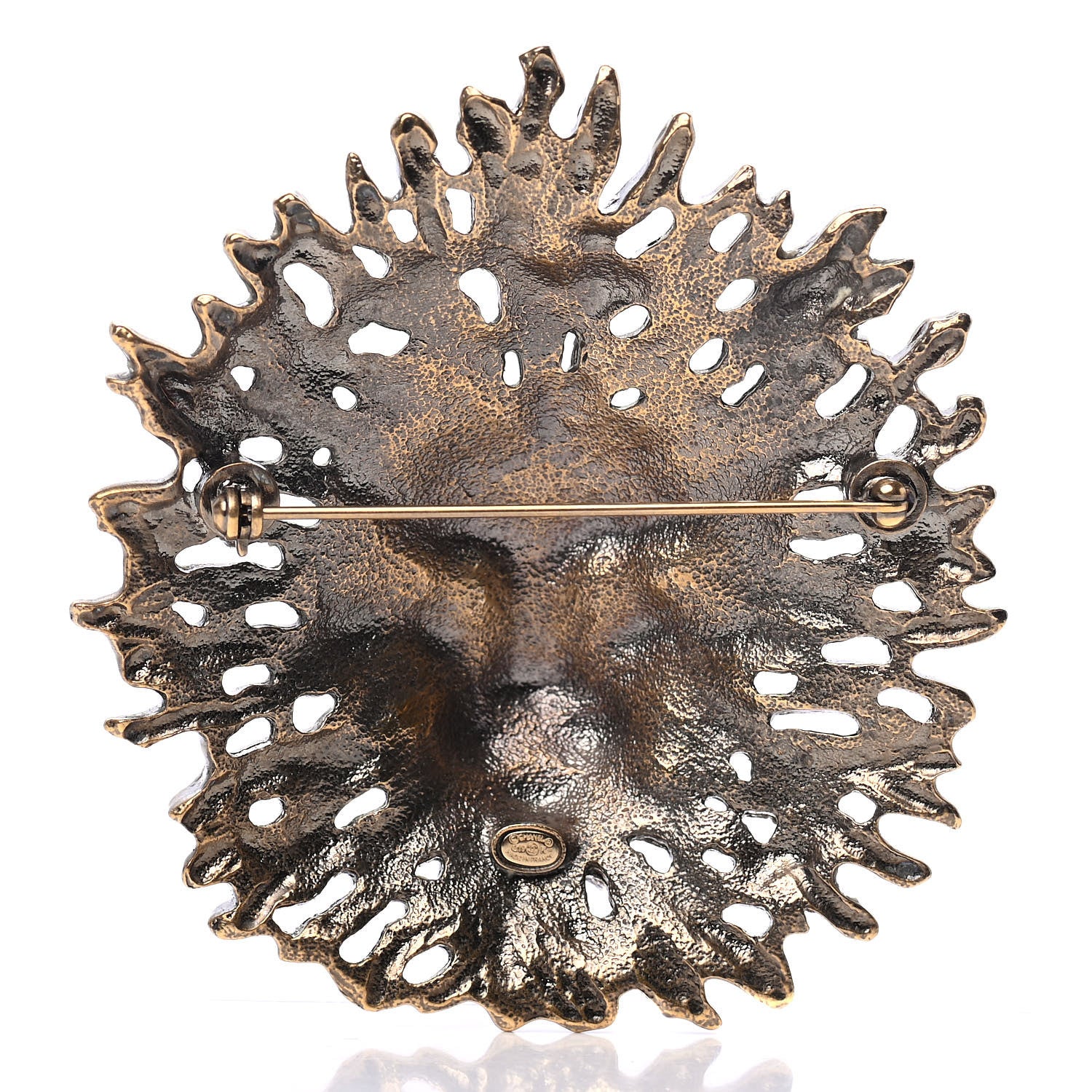 Chanel Metal CC Lion Brooch Gold 2 of 3