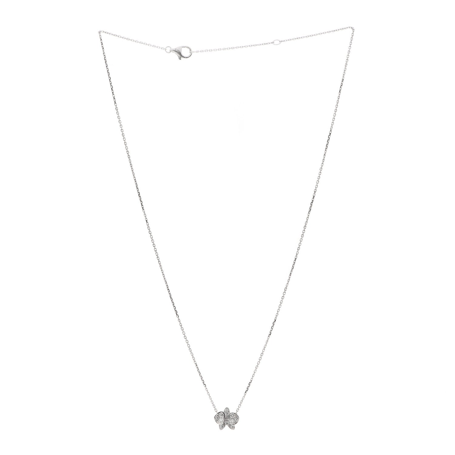 Cartier 18K White Gold Diamond Caresse D'Orchidees Par Cartier Necklace 3 of 6