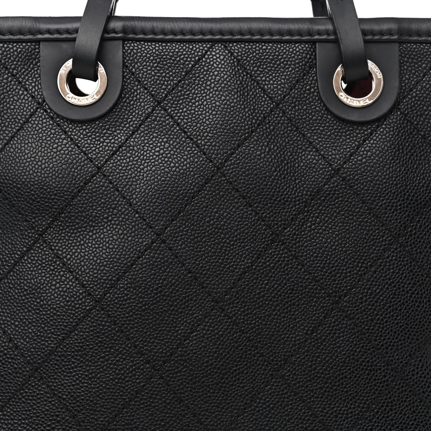 Chanel Grained Calfskin Shopping Fever Tote Black 10 of 14