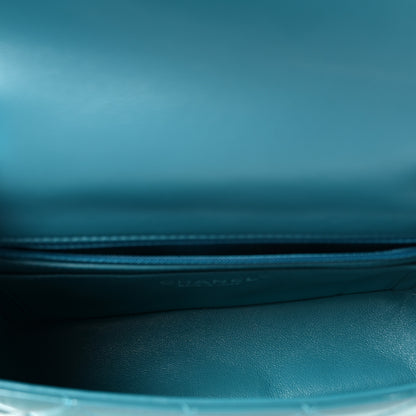 Chanel Patent Quilted Mini Rectangular Flap Turquoise 5 of 10