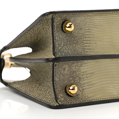 Fendi Lizard Togo Lucido Petite Peekaboo I SEE U Satchel Green Tea 9 of 11