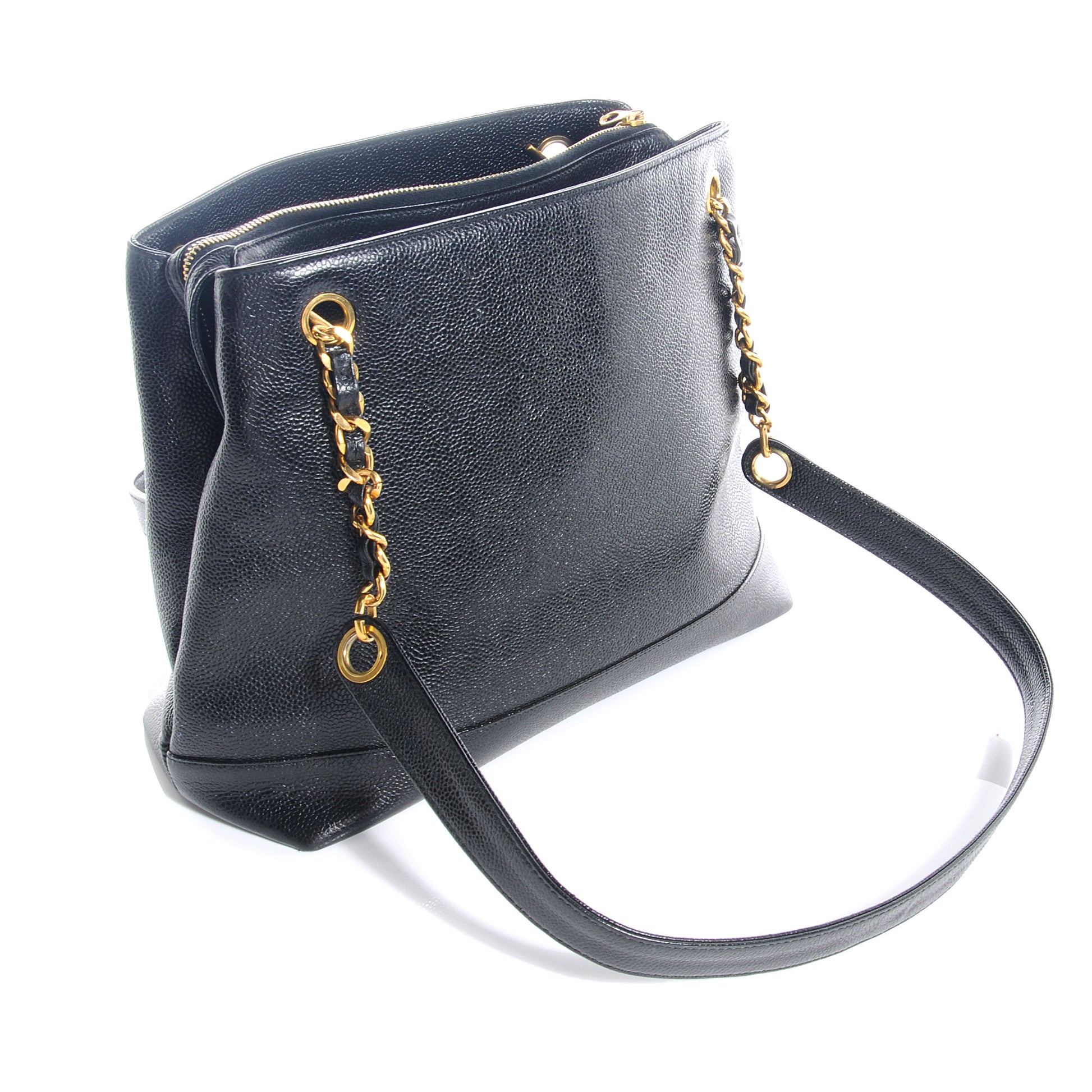 Chanel Caviar CC Shopper Tote Black 3 of 7