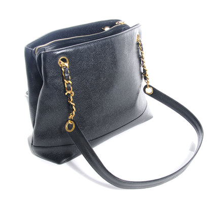 Chanel Caviar CC Shopper Tote Black 3 of 7