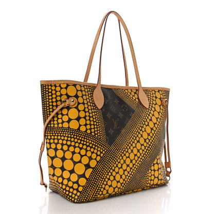 Louis Vuitton Monogram Kusama Waves Neverfull MM Yellow 3 of 9