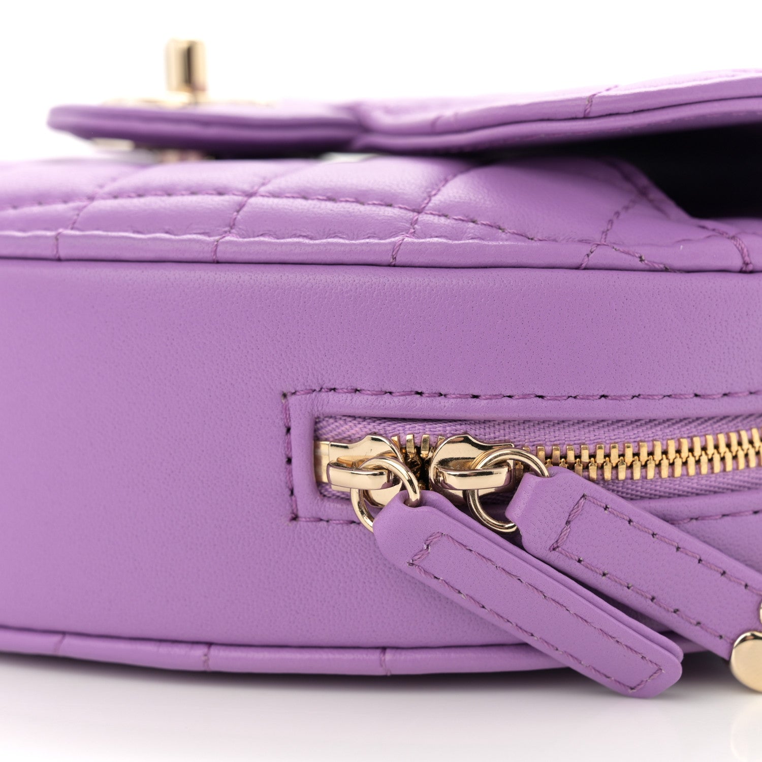 Chanel Lambskin Quilted CC In Love Heart Bag Purple 10 of 11