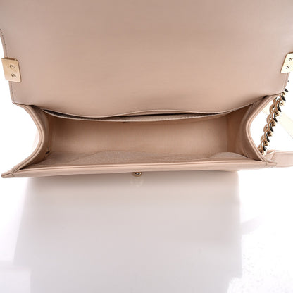 Chanel Lambskin Chevron Quilted Medium Boy Flap Beige 5 of 7