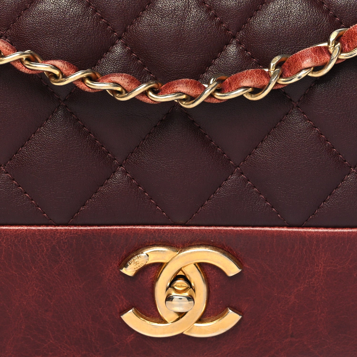 Chanel Calfskin Quilted Medium Soft Elegance Flap Bordeaux 10 of 12