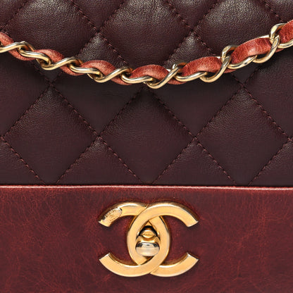 Chanel Calfskin Quilted Medium Soft Elegance Flap Bordeaux 10 of 12