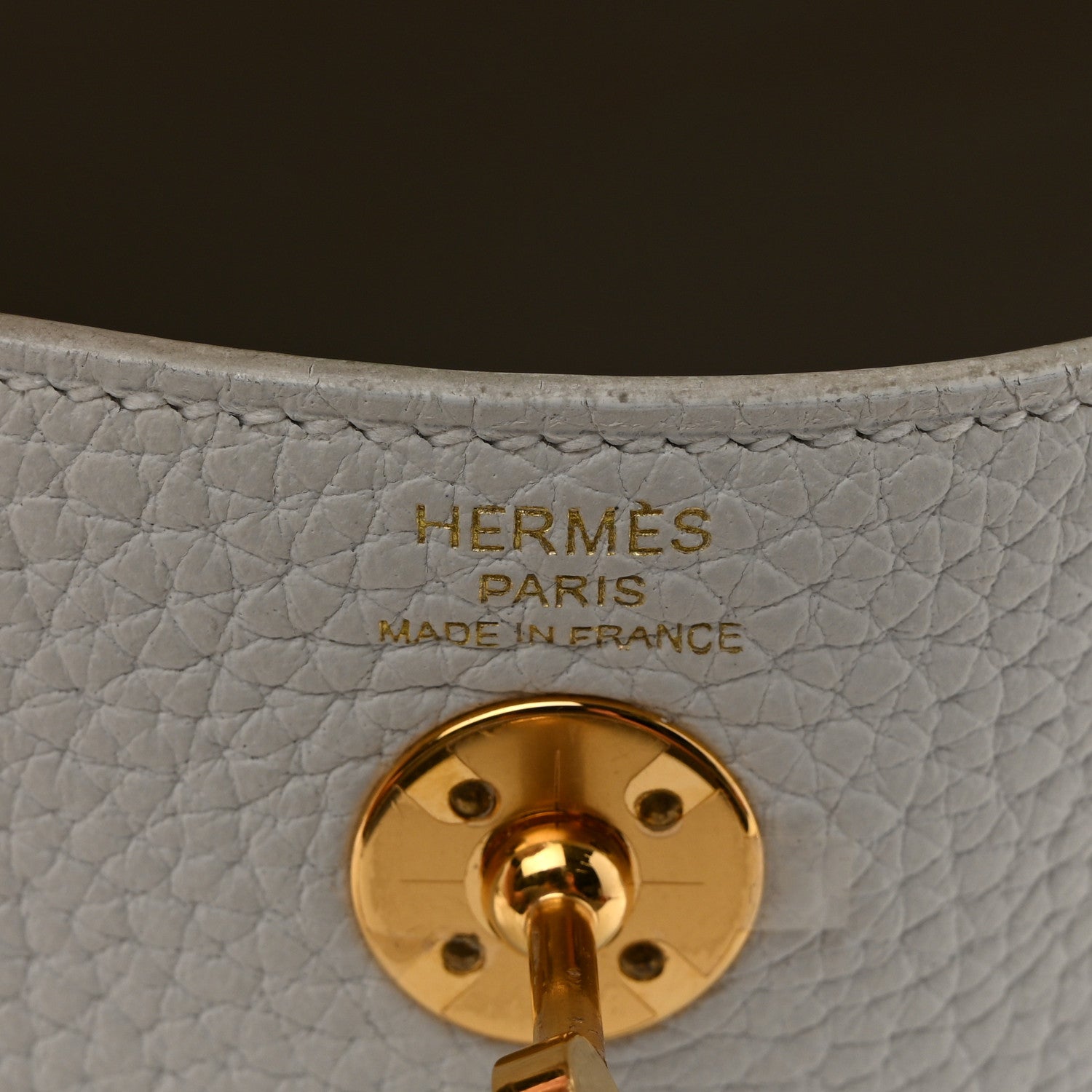 Hermes Taurillon Clemence Mini Lindy 20 New White 6 of 10