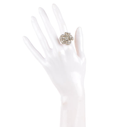 Chanel Swarovski Crystal Camellia Ring 6.5 2 of 5