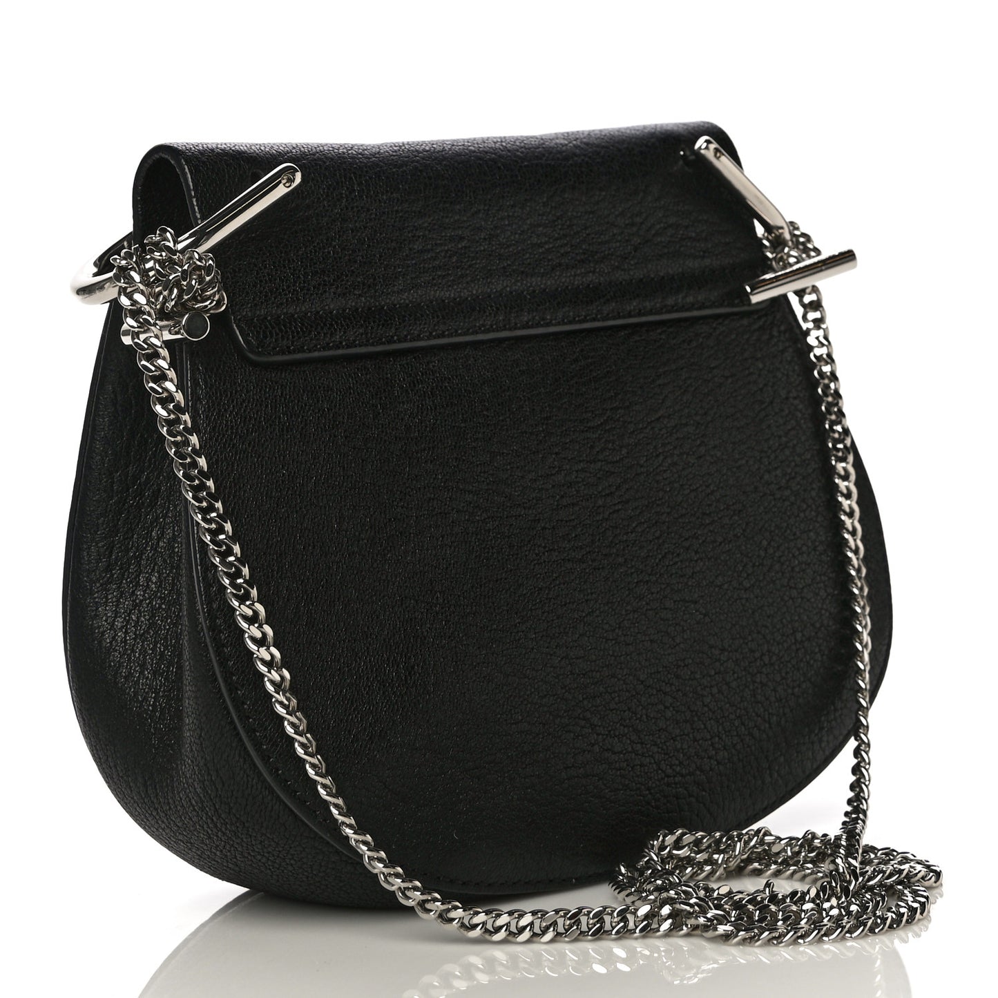 Grained Lambskin Mini Drew Shoulder Bag Black