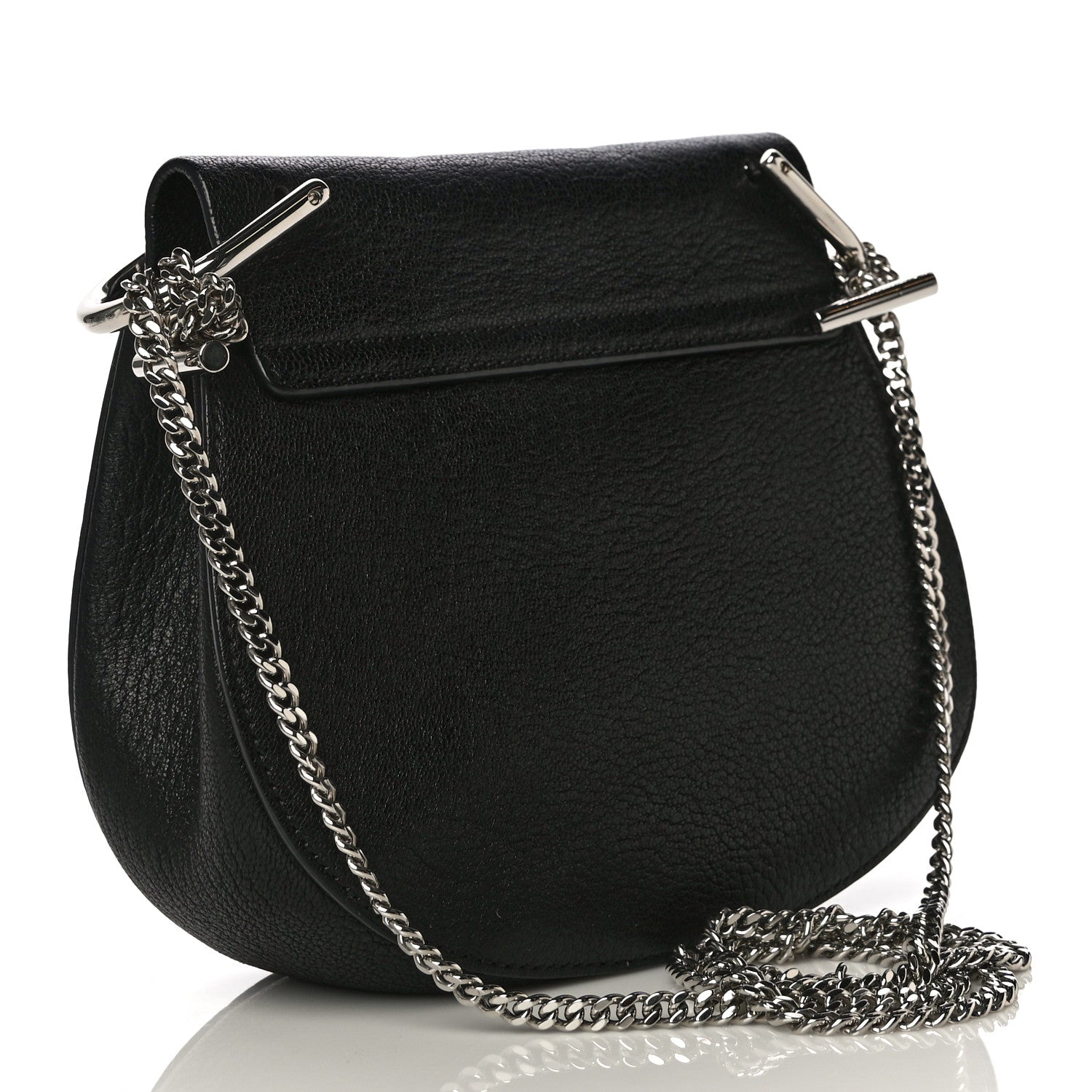 Chloe Grained Lambskin Mini Drew Shoulder Bag Black 2 of 12