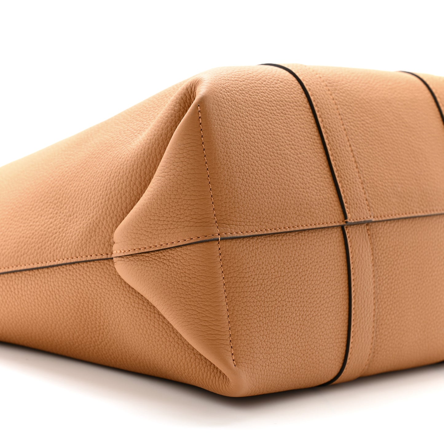 Taurillon Duo Cabas MM Tote Camel Flame