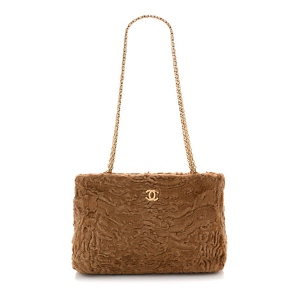 Chanel Persian Lamb Fur Shoulder Bag Beige 1 of 10