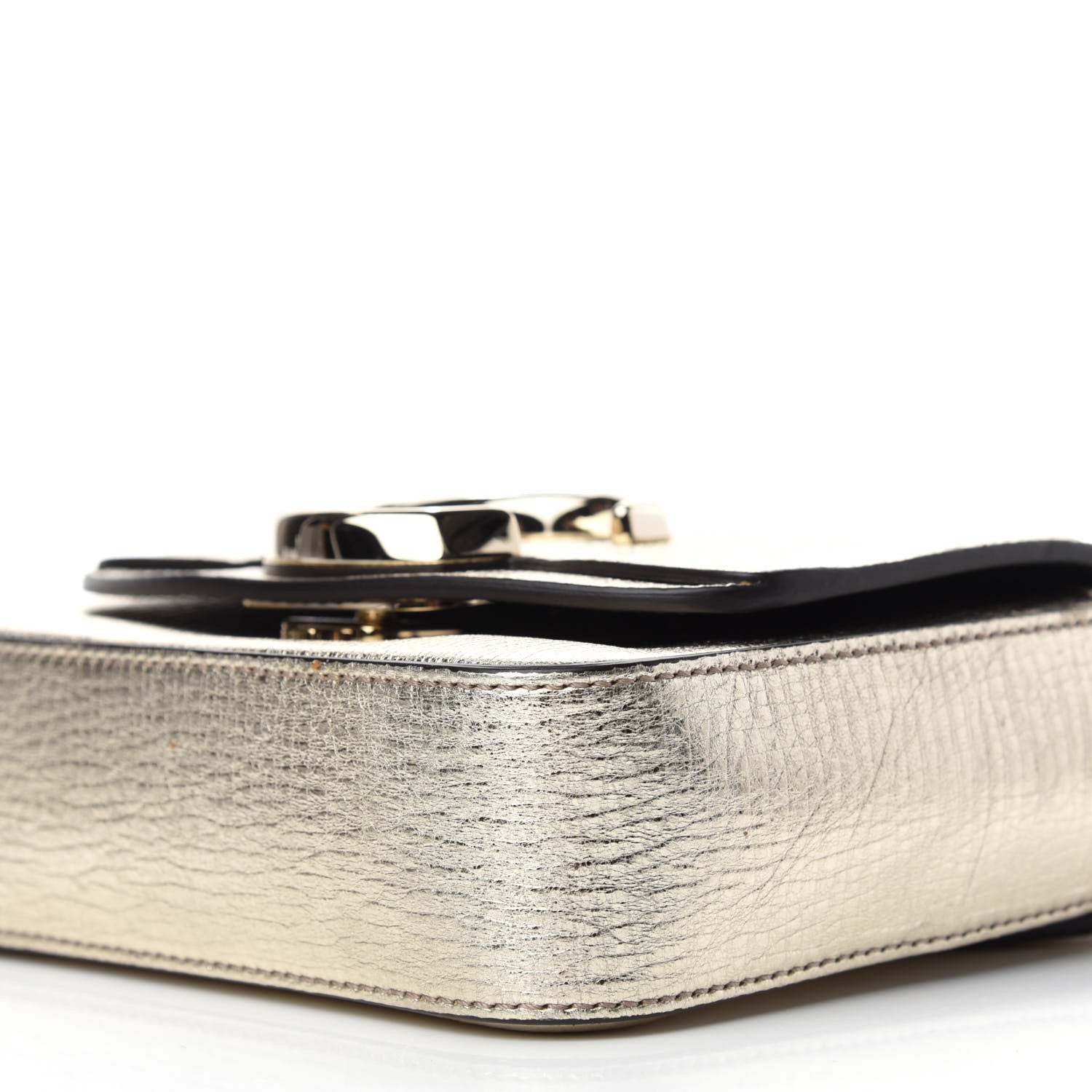 Chloe Calfskin Sued Mini C Bag Gold 7 of 9